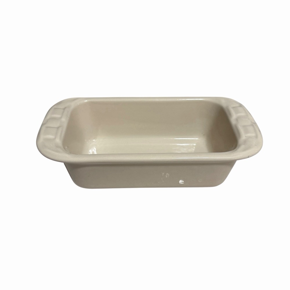 Longaberger Woven Traditions Mini Loaf Pan Ivory 6"x 3"x 2"